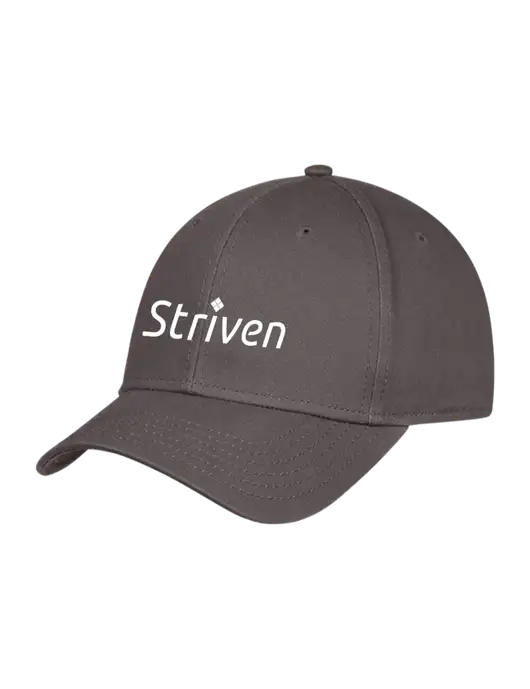 Charcoal Structured Cap Hook & Loop w/Striven Logo 