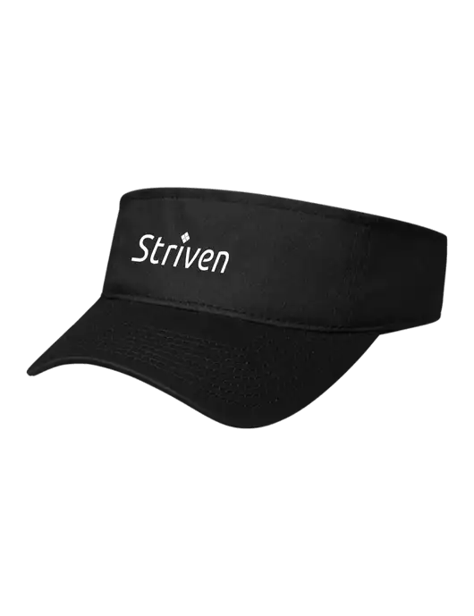 Black Cap Visor w/Striven Logo 