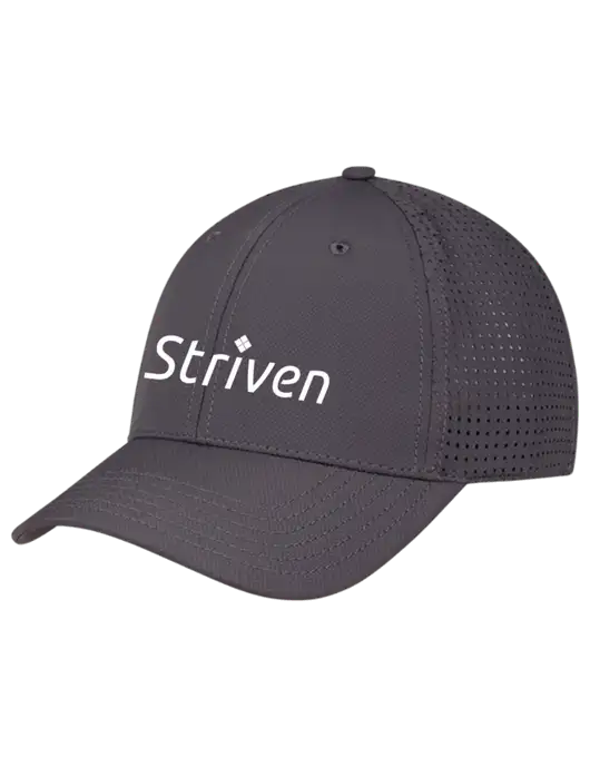 Charcoal Performance Stretchable Cap Hook & Loop w/Striven Logo 