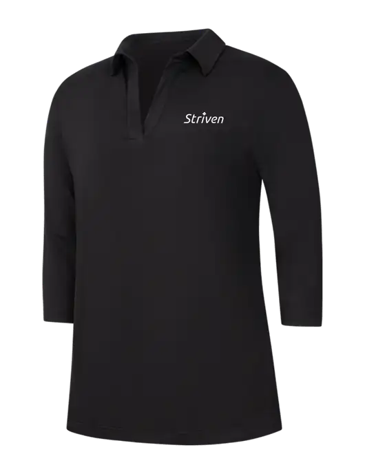 Womens Black Luxe Knit Tunic w/Striven Logo 