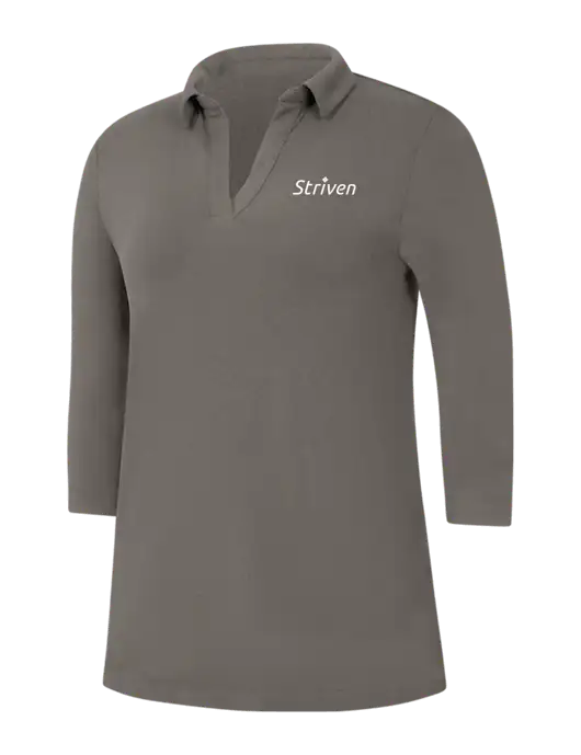 Womens Dark Grey Luxe Knit Tunic w/Striven Logo 