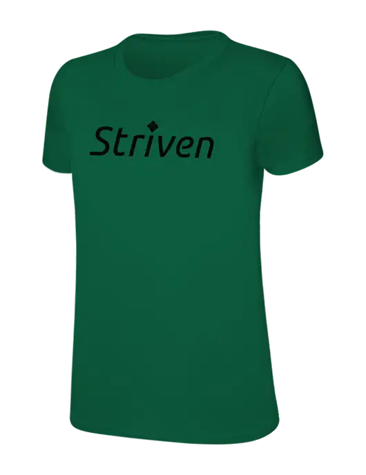Womens Ring Spun Kelly Green 4.5 oz T-Shirt w/Striven Logo 