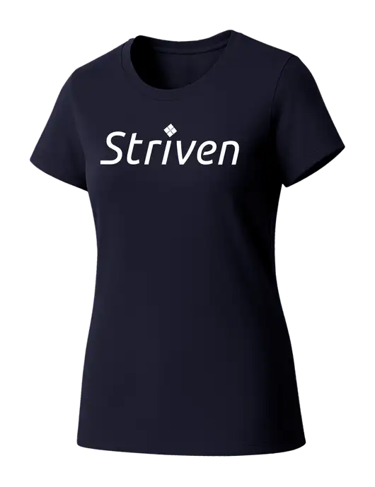 Womens Seriously Soft New Navy T-Shirt w/Striven Logo 