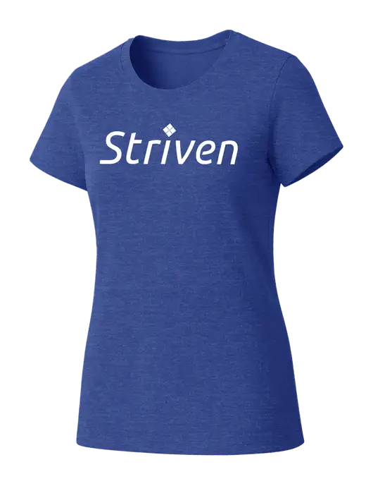 Womens Seriously Soft Royal Frost T-Shirt w/Striven Logo 