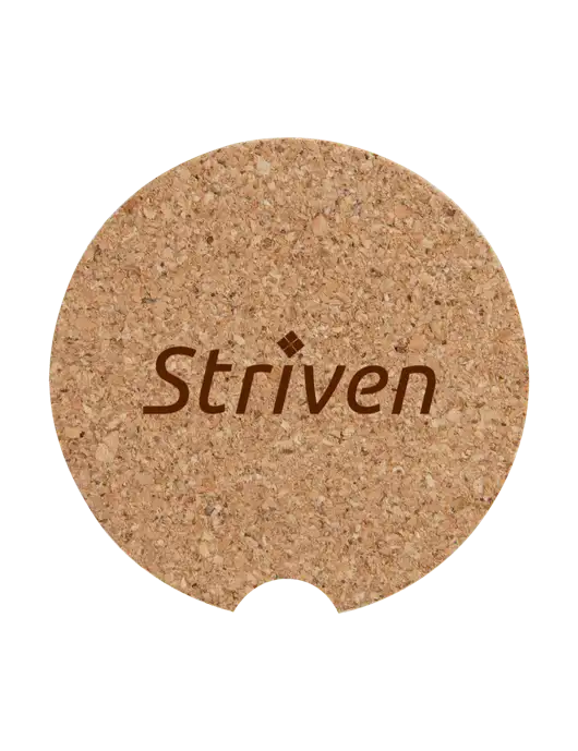 Cork Car Coaster, 2.5" w/Striven Logo 