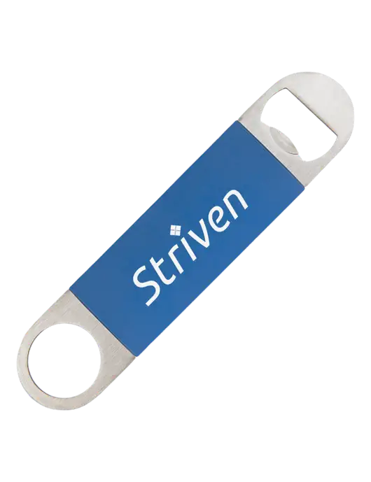 Royal Bottle Opener with Silicone Grip w/Striven Logo 