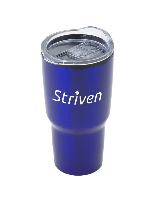 Odyssey Blue 30 oz Travel Tumbler w/Striven Logo 