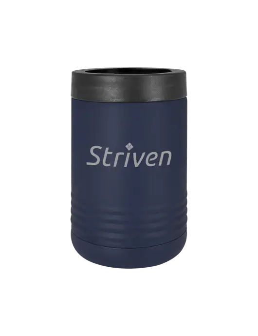 Polar Camel 12 oz Powder Coated Navy Vacuum Insulated Beverage Holder w/Striven Logo 