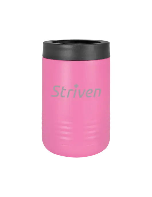 Polar Camel 12 oz Powder Coated Pink Vacuum Insulated Beverage Holder w/Striven Logo 