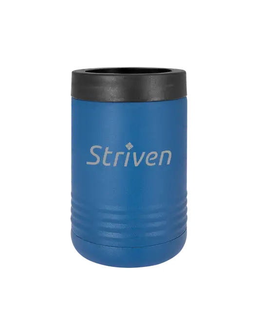 Polar Camel 12 oz Powder Coated Royal Blue Vacuum Insulated Beverage Holder w/Striven Logo 