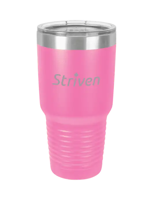 Polar Camel 30 oz Powder Coated Pink Vacuum Insulated Tumbler w/Striven Logo 