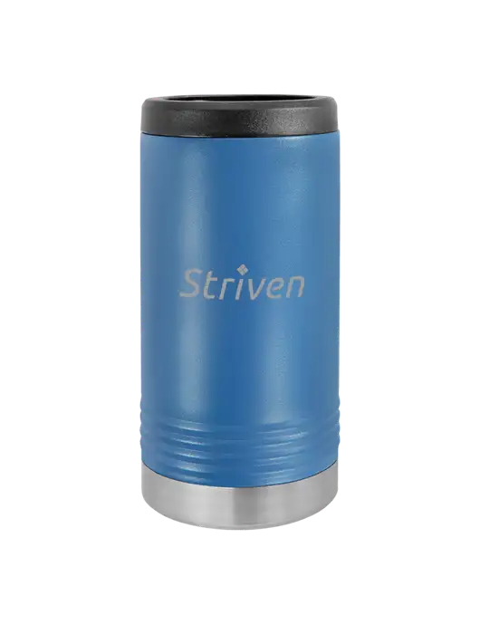 Polar Camel Powder Coated Royal Blue Vacuum Insulated Slim Beverage Holder w/Striven Logo 