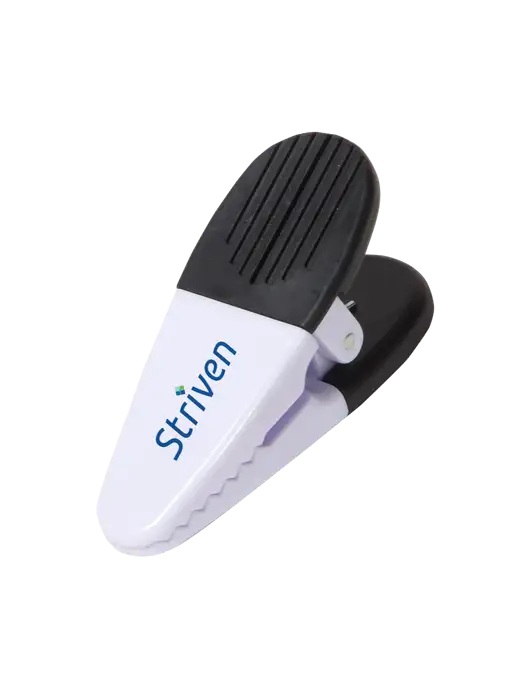 Magnetic White Power Clip w/Striven Logo 