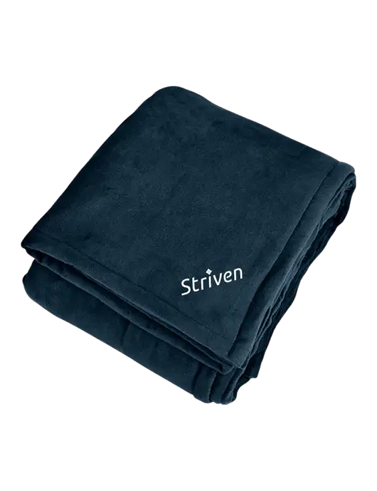 Mountain Lodge Navy Eclipse Blanket w/Striven Logo 