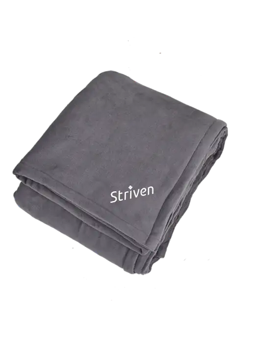 Oversized Graphite Ultra Plush Blanket Graphite w/Striven Logo 