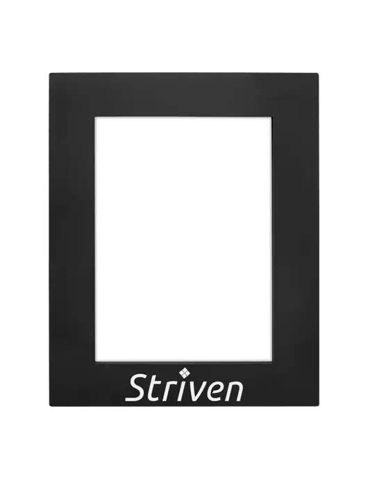 Black Aluminum Photo Frame, 5 x 7 w/Striven Logo 