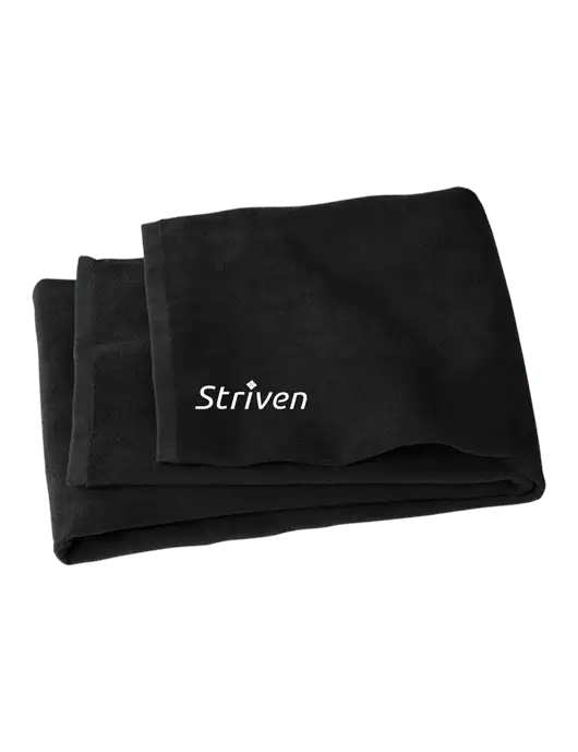 Black Beach Towel w/Striven Logo 