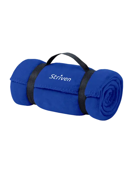 Casual Royal Fleece Blanket With Strap  w/Striven Logo 