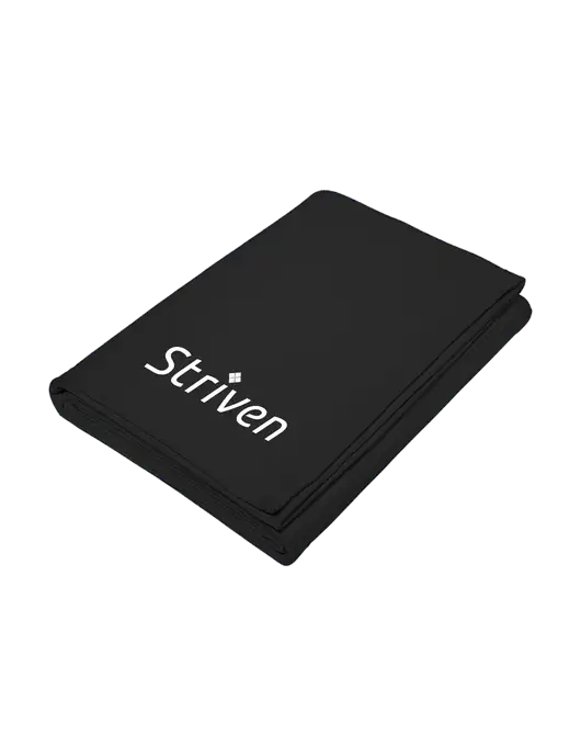 Core Black Fleece Sweatshirt Blanket w/Striven Logo 