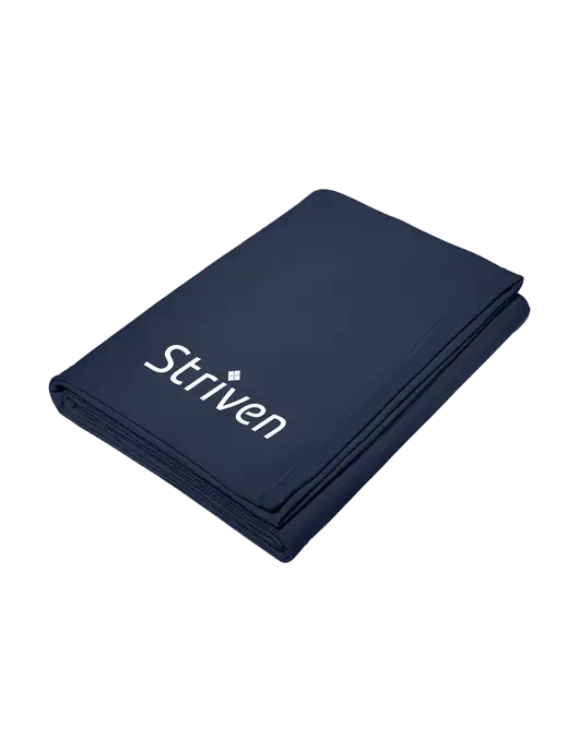 Core Navy Fleece Sweatshirt Blanket w/Striven Logo 
