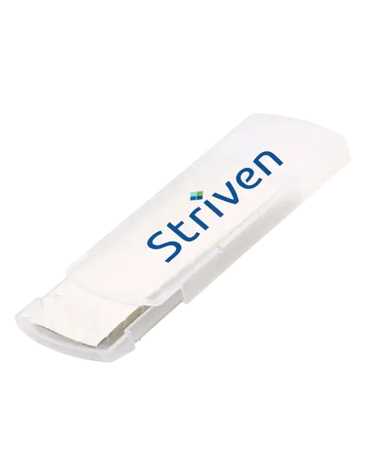 Slide Right Clear Bandage Dispenser w/Striven Logo 