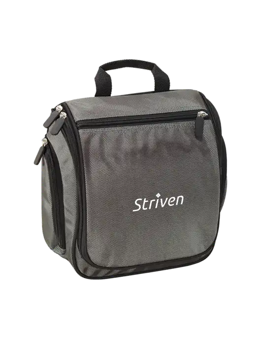Hanging Deep Smoke Toiletry Kit  w/Striven Logo 