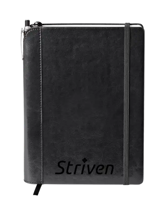 Fabrizio Black Journal 6.375 x 8.375 Combo w/Striven Logo 
