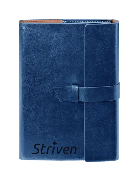 Fabrizio Blue 6.875 x 9.56 Portfolio w/Striven Logo 
