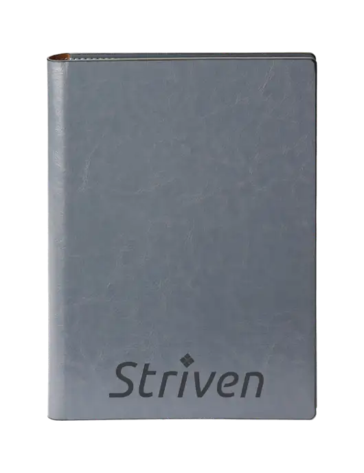 Fabrizio Grey 7 x 9.625 Padfolio & Notepad w/Striven Logo 