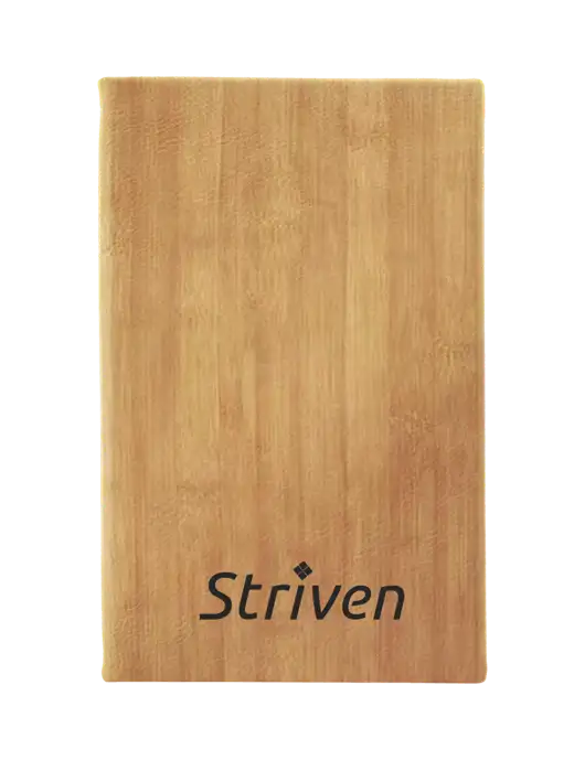 Bamboo Leatherette 5.25 x 8.25 Journal w/Striven Logo 