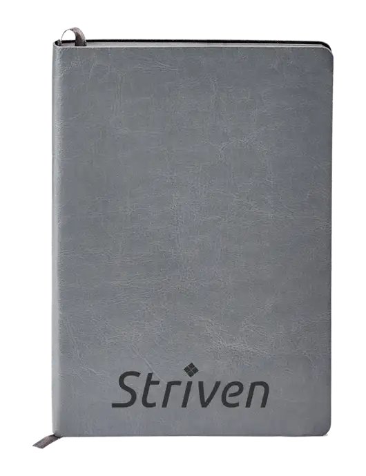 Fabrizio Grey Soft Cover 5.75 x 8.125 Journal w/Striven Logo 
