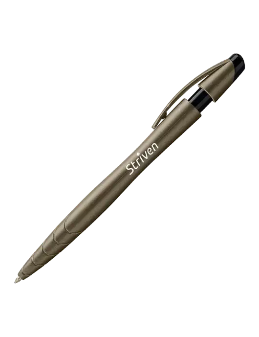 Awali Grey Metallic Pen - Black Ink w/Striven Logo 