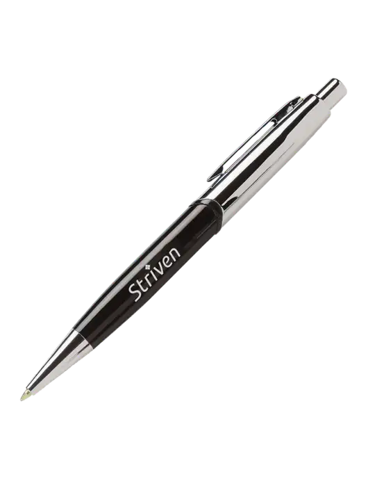 Chimera Black Pen - Black Ink w/Striven Logo 