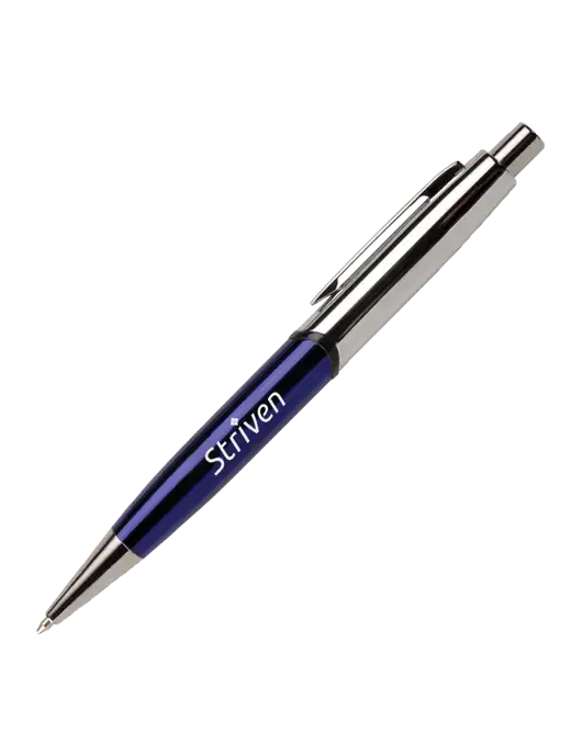 Chimera Blue Pen - Black Ink w/Striven Logo 