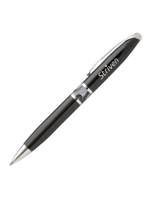 Illusion Black Pen - Black Ink w/Striven Logo 