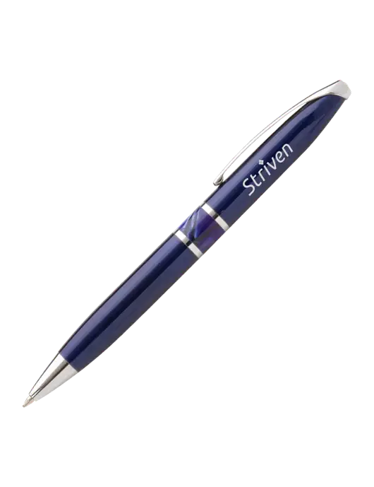 Illusion Navy Pen - Black Ink w/Striven Logo 