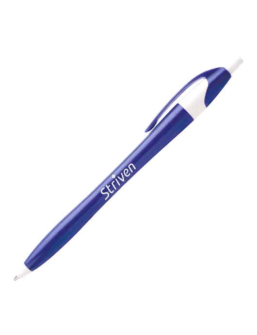 Novella Royal/White Executive Pen - Blue Ink w/Striven Logo 