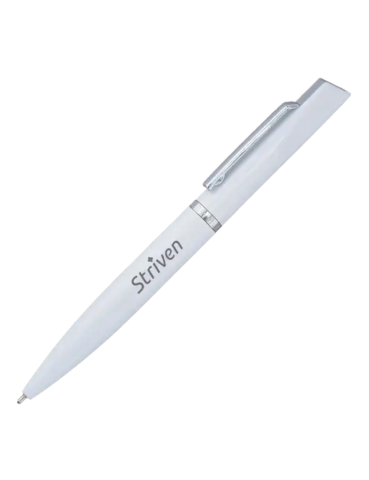 Santos White Pen - Black Ink w/Striven Logo 