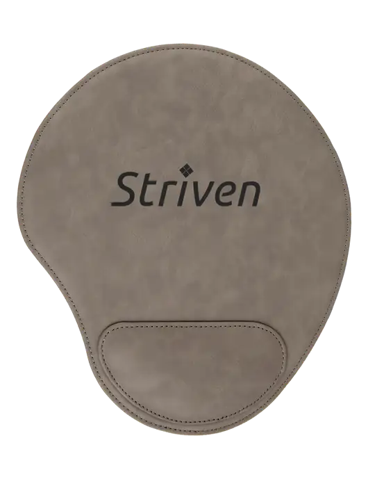 Gray Leatherette Mouse Pad w/Striven Logo 