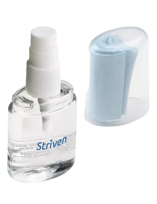 Lens Cleaning Spray & Microfiber Cloth w/Striven Logo 
