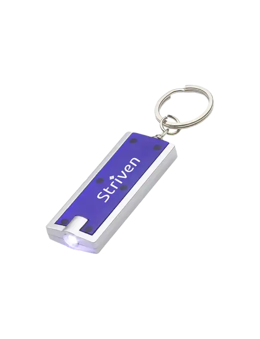 Simple Touch Blue LED Keychain w/Striven Logo 